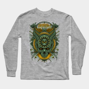 Demon Skull Head Long Sleeve T-Shirt